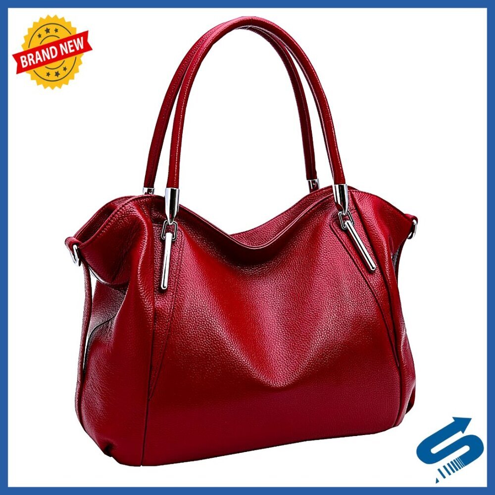 Genuine Leather Tote Handbag Crossbody Satchel Hobo Bag Versatile Designer